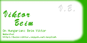 viktor beim business card